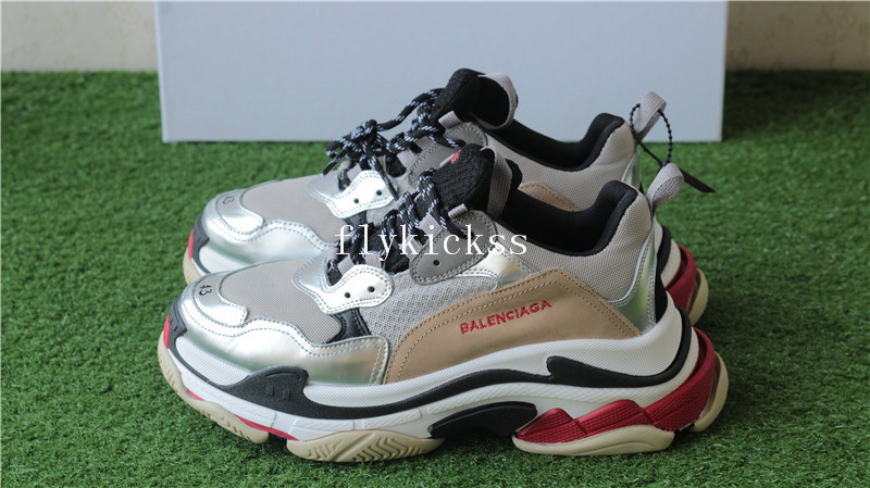 Balenciaga Triple S Sneaker Trainer Sliver Grey 2017